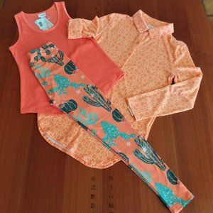LULAROE! VALENTINA SHIRT, TANK TOP & OS LEGGINGS
